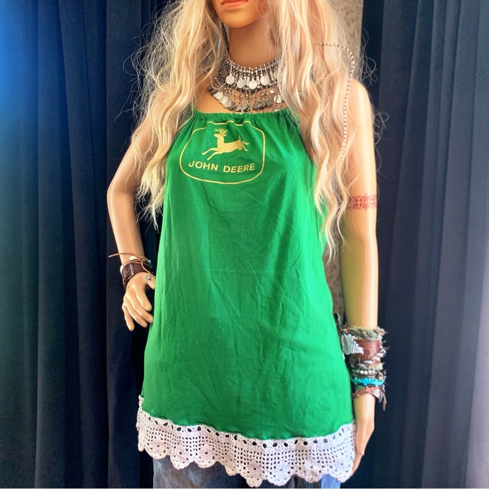 John Deere Green Sleeveless Top